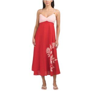 chinese dress ladies Pink Tie Dye Maxi Dress